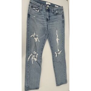 FRAME LE GARGON DISTRESSED JEANS‎ Women's Size 27 (29" x 29") STRETCH